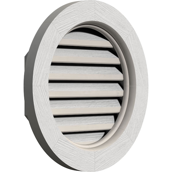 Round Gable Vent, Functional, Western Red Cedar Gable Vent W/ Brick Mould Face Frame, 30W X 30H